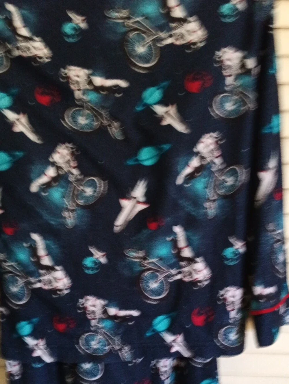 Joe Boxer Navy Kids Pajama Set with Teal & Red Accents